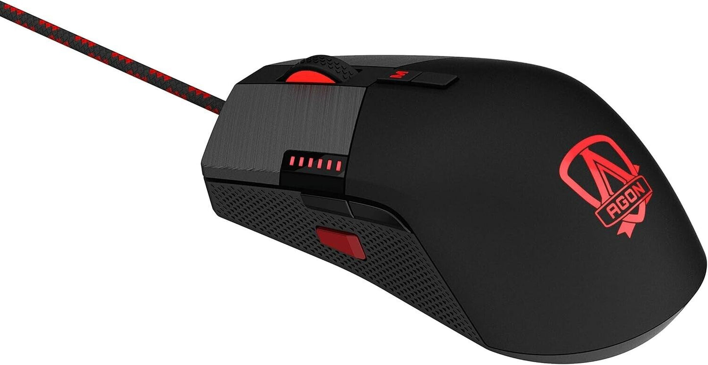 AOC Agon AGM700 Gaming Mouse 16,000 DPI Omron Switches RGB effects