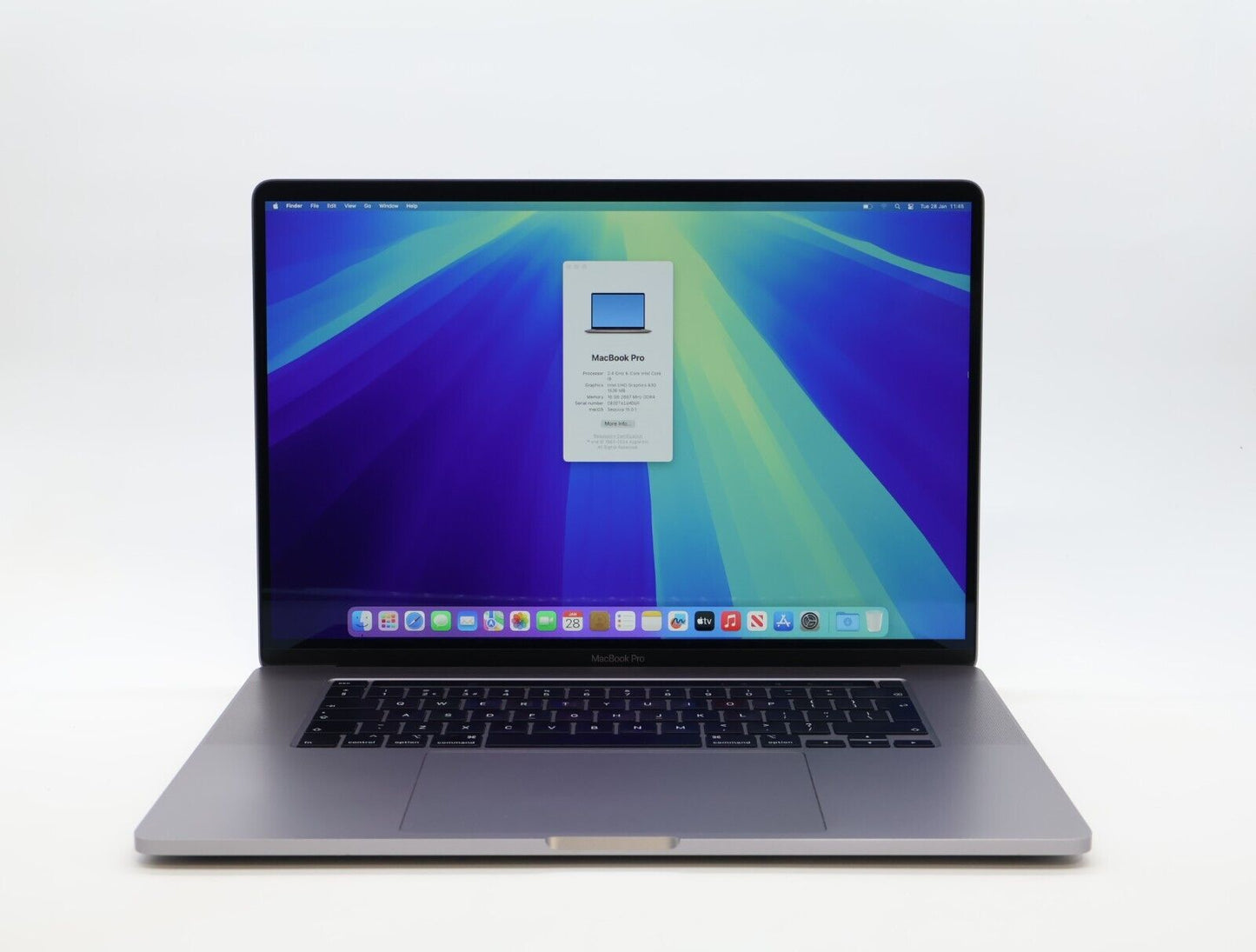 MacBook Pro A2141 16" Laptop 2019 I9-9980HK 2.4GHZ 16GB RAM 512GB AMD